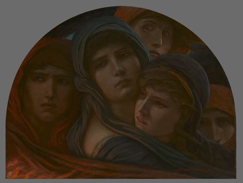 A Glimpse into Hell, or Fear (1888–98) // Elihu Vedder (American, 1836–1923)